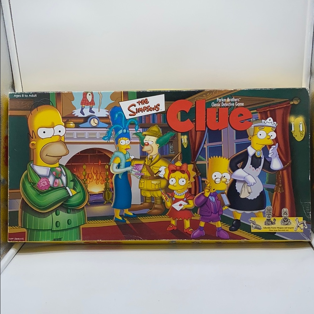The Simpsons Clue Parker Brothers Detective Board Game